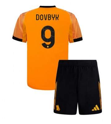 AS Roma Artem Dovbyk #9 Udebanesæt Børn 2025-26 Kort ærmer (+ korte bukser)